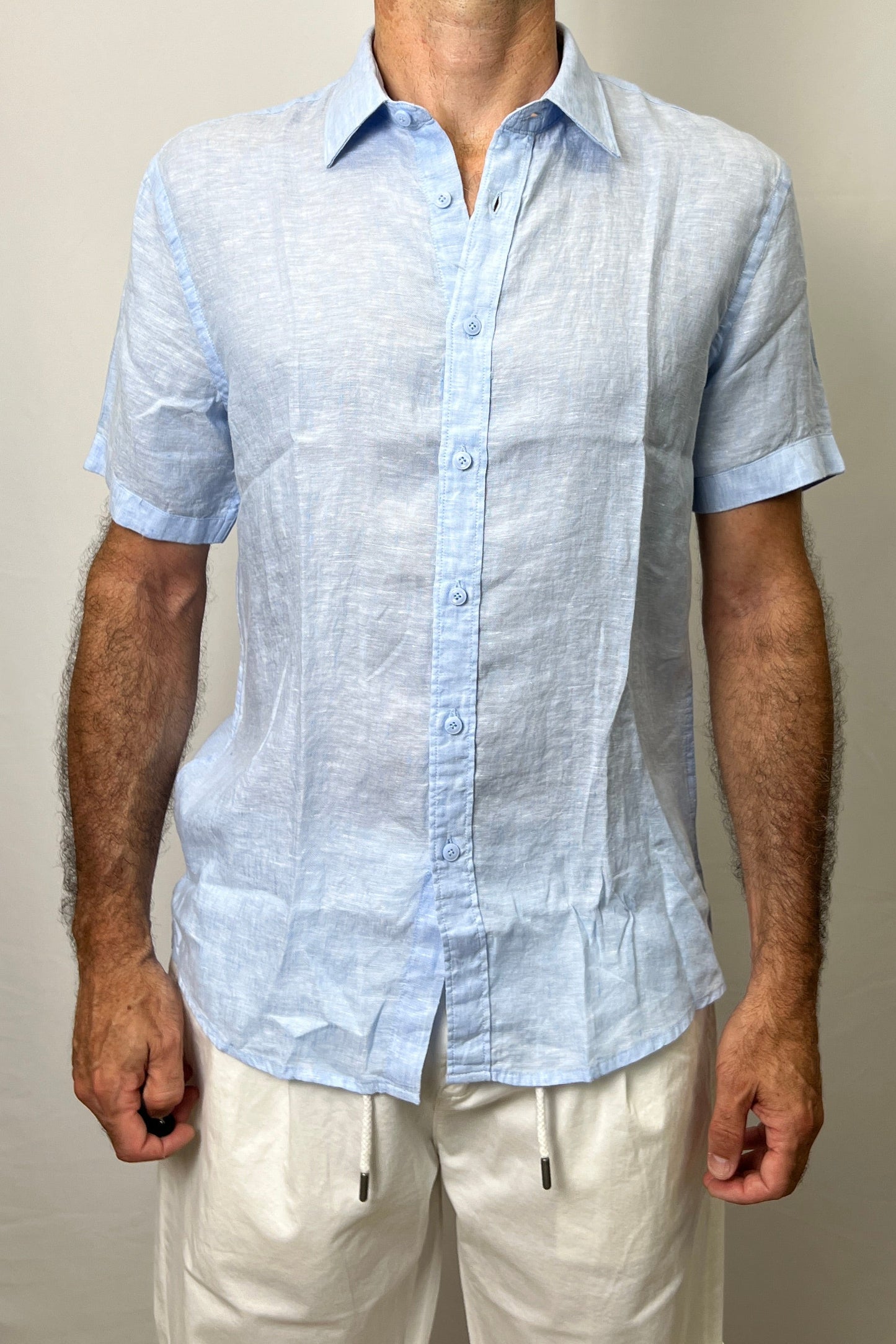 Camicia in Lino Azzurro Cielo Primo Emporio
