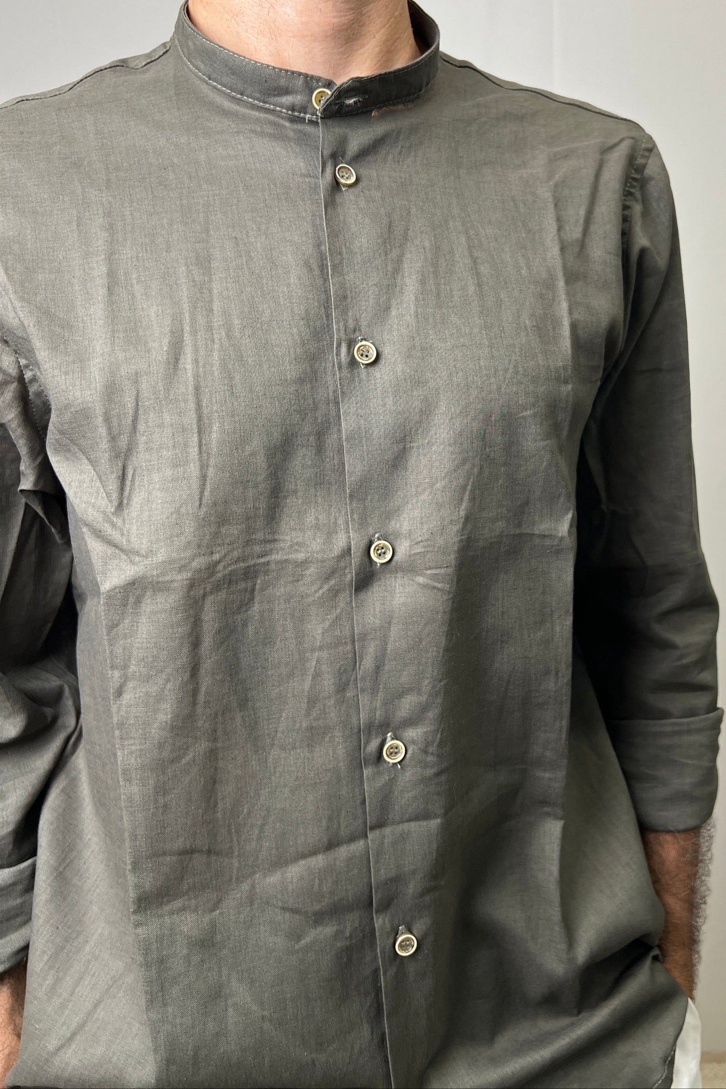 Camicia in Lino verde militare Primo Emporio