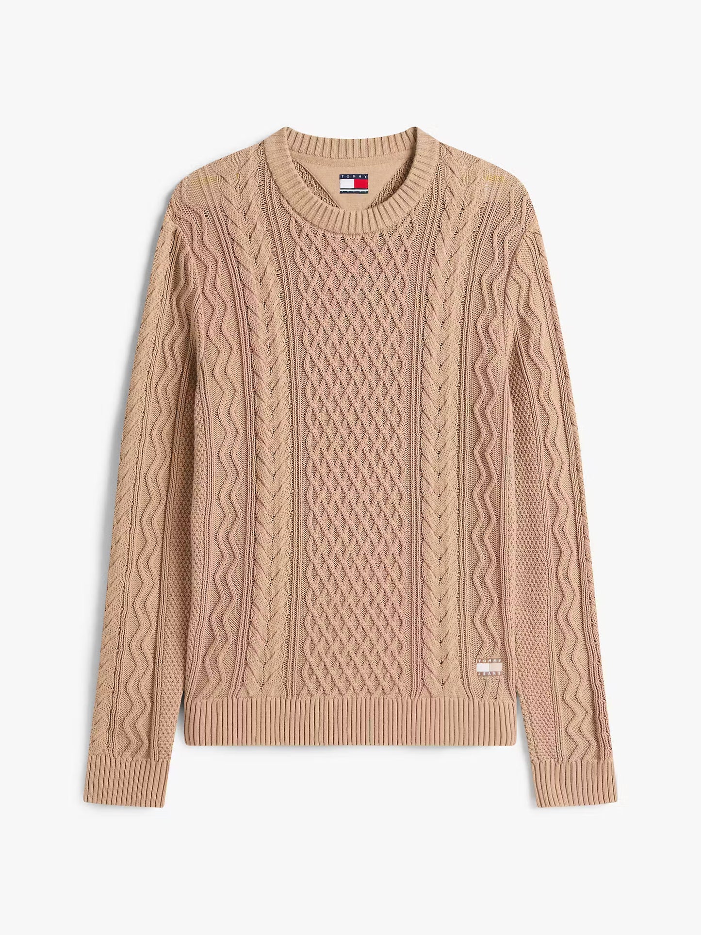 TJM SLM BADGE CABLE KNIT SWEATER PULLOVER TOMMY JEANS