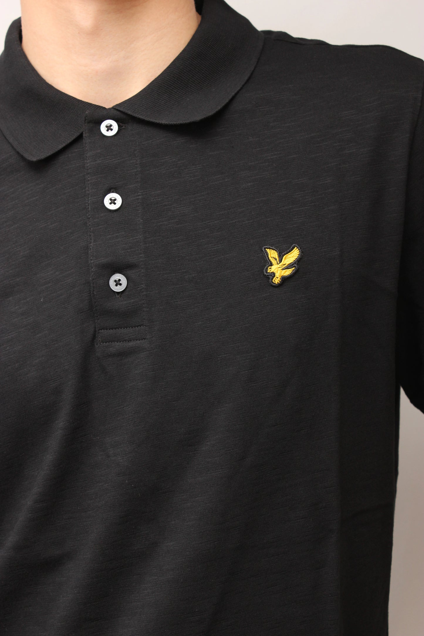 Polo in cotone Fine Slub Nero Lyle & Scott - Seipuntozerostore
