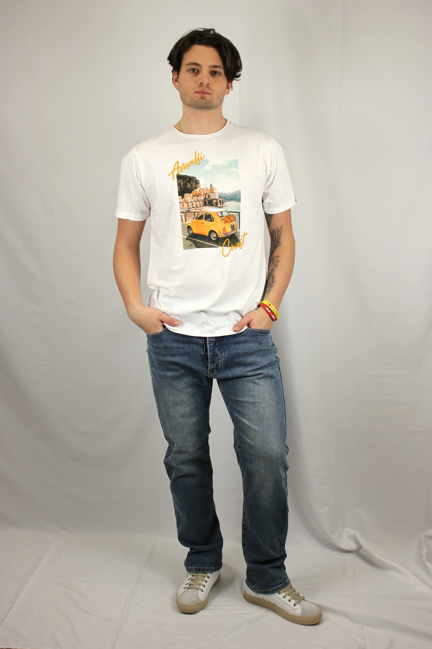 T-shirt con maxi stampa e ricamo Amalfi Berna - Seipuntozerostore