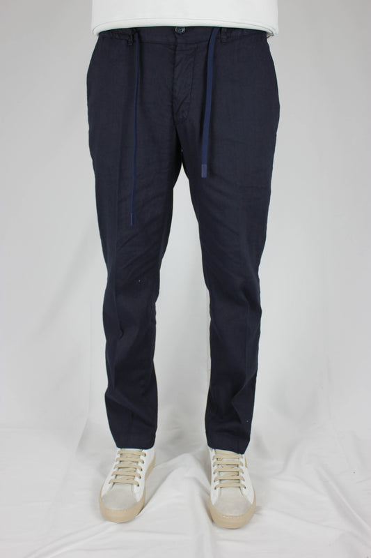 Pantalaccio sartoriale cotone lino blu Seipuntozerostore - Seipuntozerostore