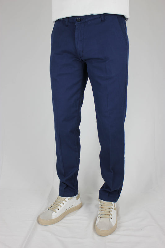 Pantalone cotone tinto in filo blu Seipuntozerostore - Seipuntozerostore