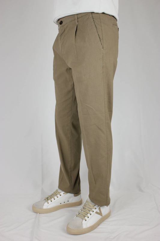 Pantalone pinces in cotone lino safari Seipuntozerostore - Seipuntozerostore