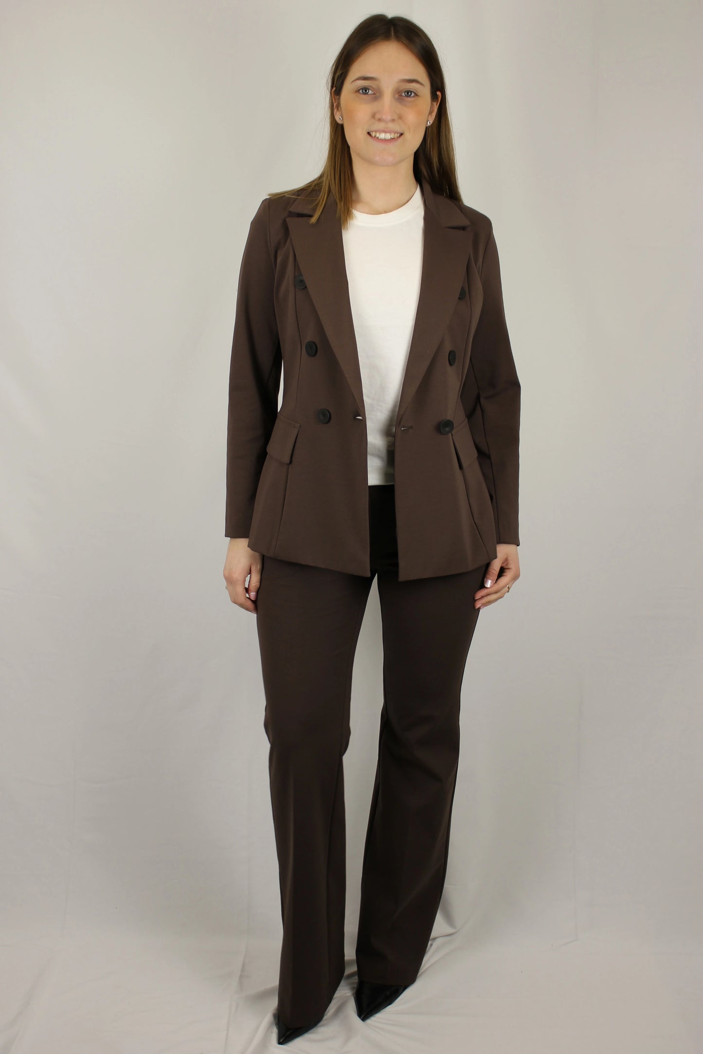 Blazer in punto Milano di cotone in doppio petto - Seipuntozerostore