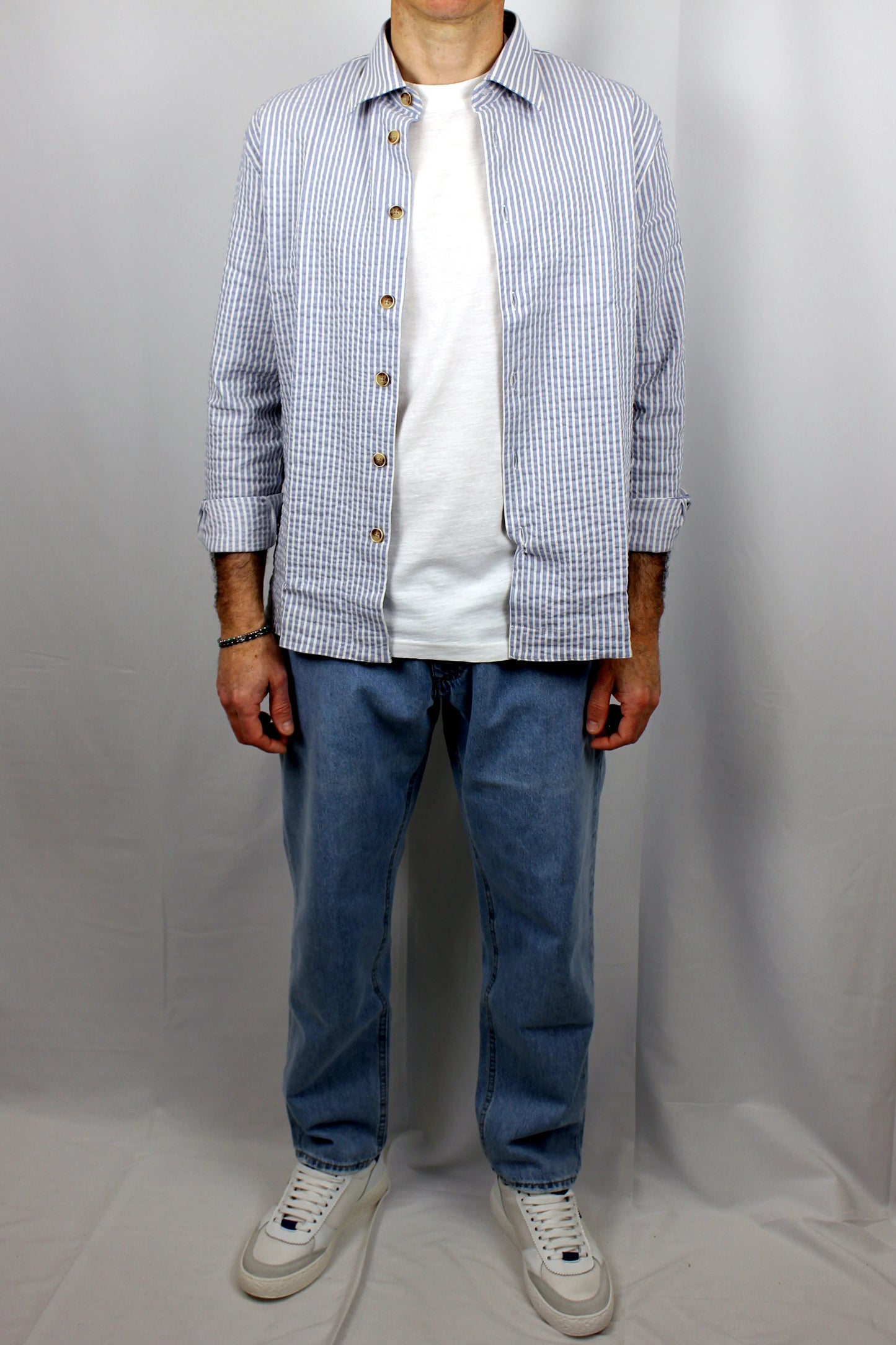 Camicia blu rigato Seipuntozero - Seipuntozerostore