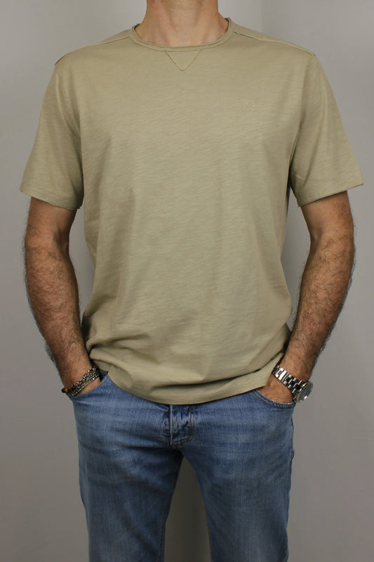 T-shirt paricollo beige Berna - Seipuntozerostore