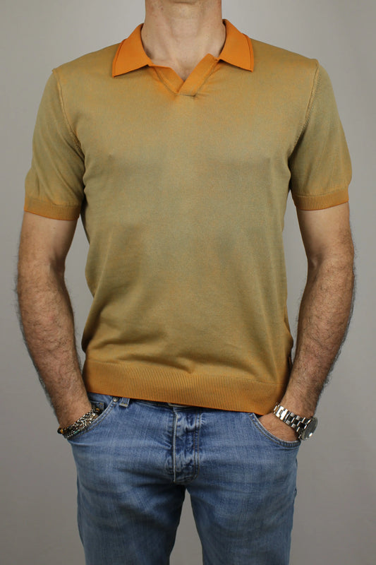 Polo derby doppia tintura militare arancio Berna - Seipuntozerostore