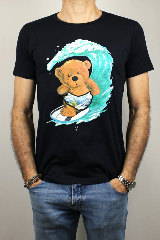 T-shirt Teddy blu V2 - Seipuntozerostore