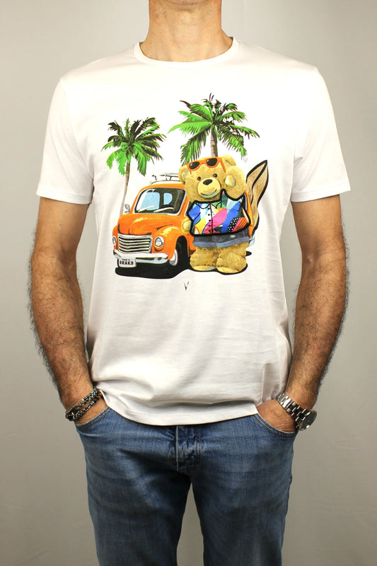T-shirt Teddy bianco V2 - Seipuntozerostore