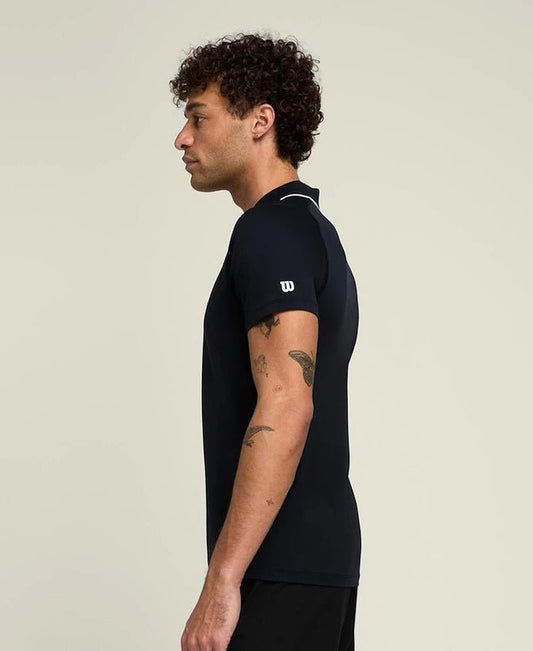Polo T-shirt Team Seamless Polo 2.0 nero Wilson - Seipuntozerostore