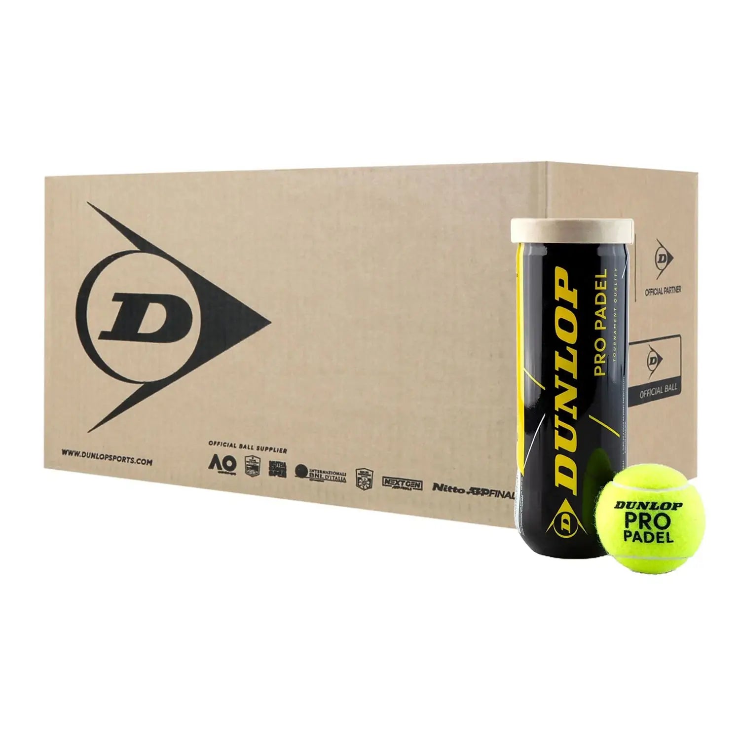 Palline da Padel Pro Padel Dunlop Tubo e Cartone - PROMO CARTONE - Seipuntozerostore