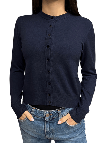 Cardigan classico blu Berna - Seipuntozerostore