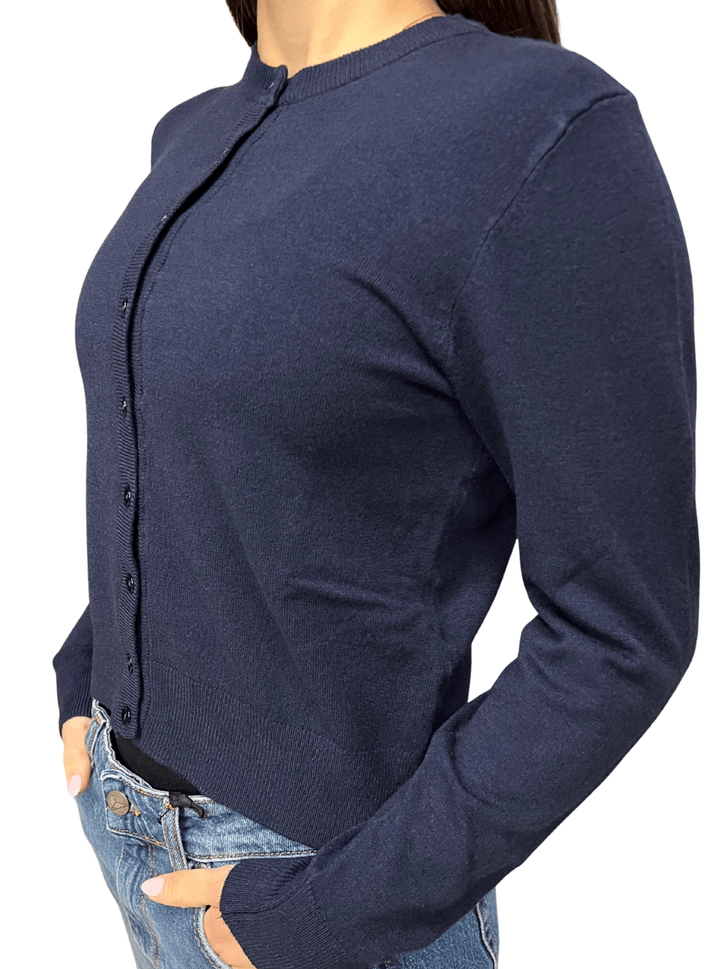 Cardigan classico blu Berna - Seipuntozerostore