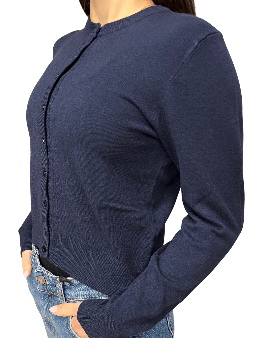 Cardigan classico blu Berna - Seipuntozerostore