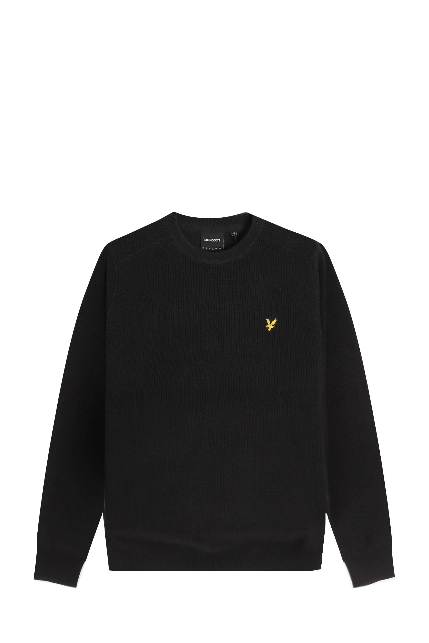 Maglia Engineered Rib Crew Neck Black Ice Lyle & Scott - Seipuntozerostore