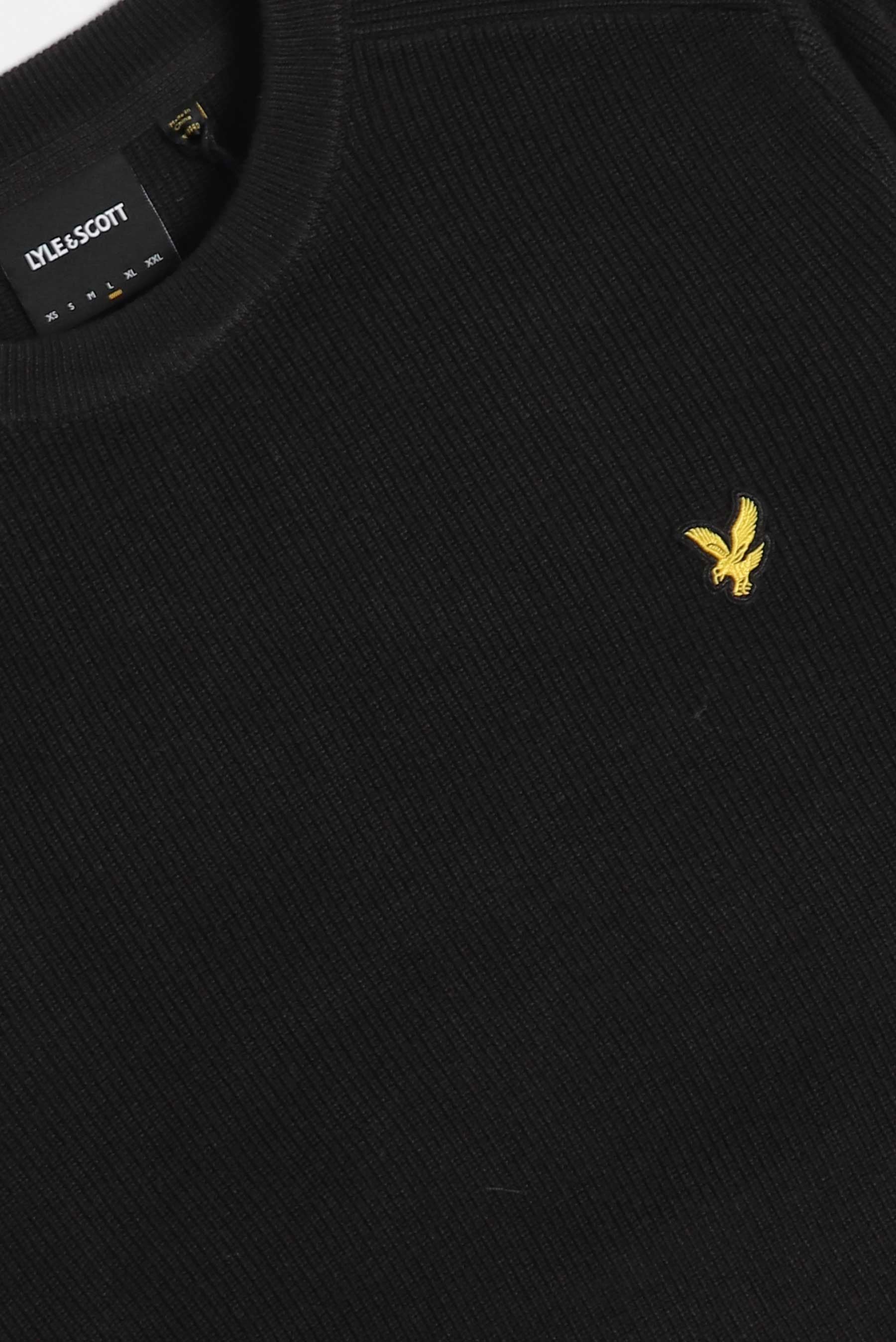 Maglia Engineered Rib Crew Neck Black Ice Lyle & Scott - Seipuntozerostore