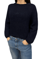 Girocollo in misto mohair blu Berna - Seipuntozerostore