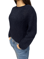 Girocollo in misto mohair blu Berna - Seipuntozerostore