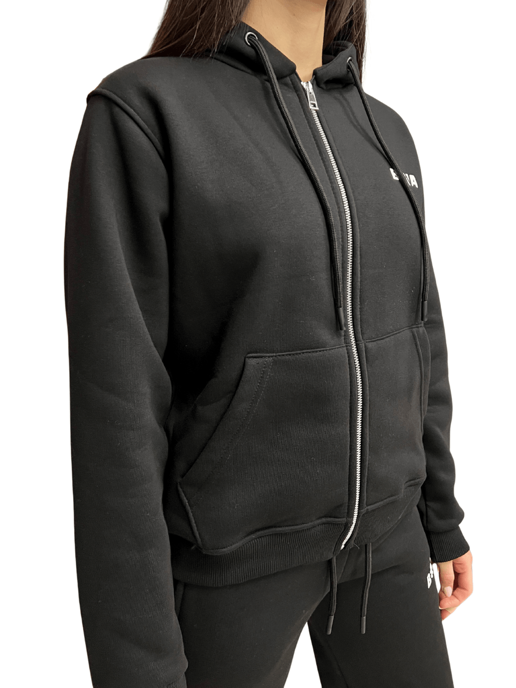 Felpa zip nera donna Berna - Seipuntozerostore