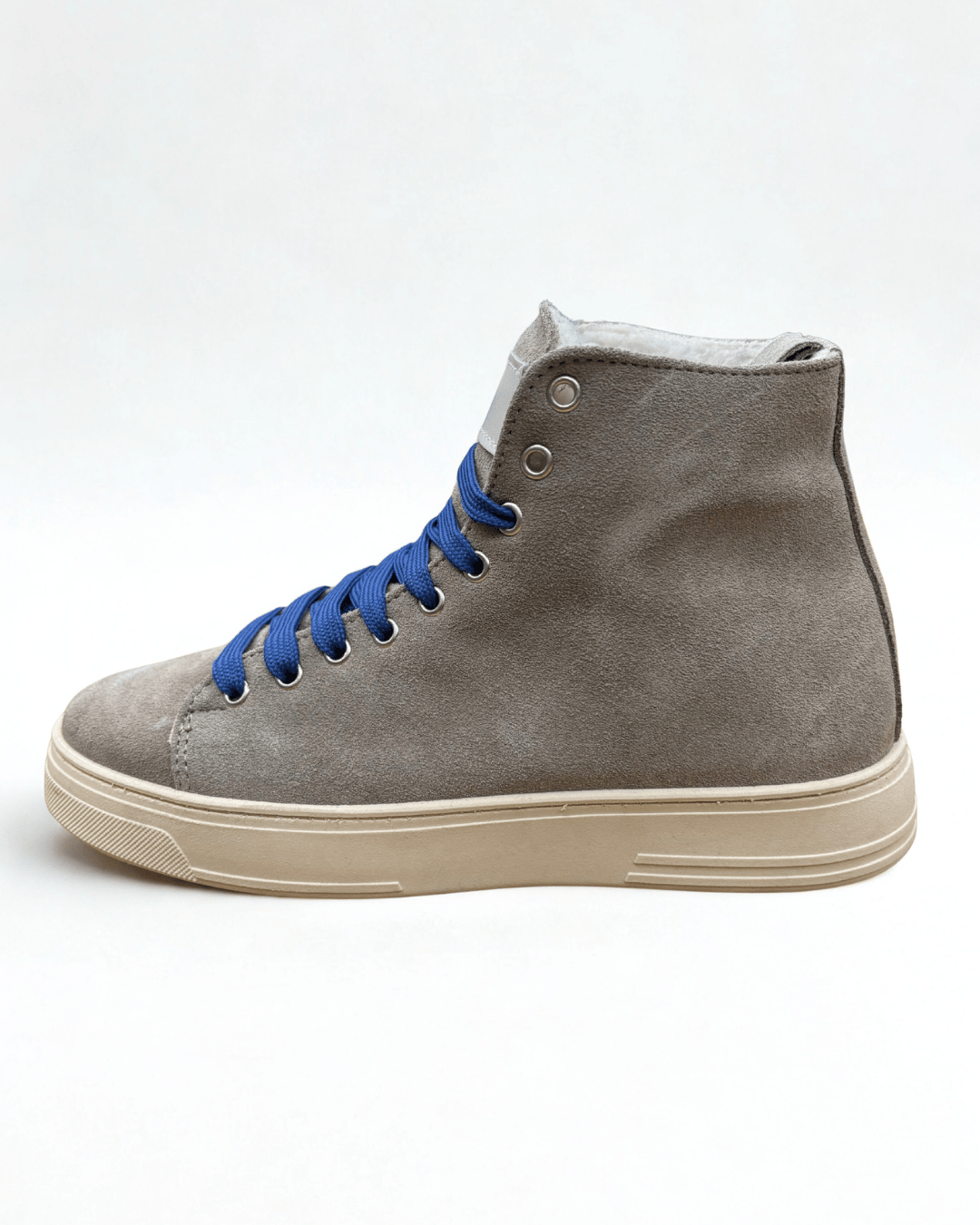 Stivaletto in pelle scamosciata tortora V2 Brand - Seipuntozerostore