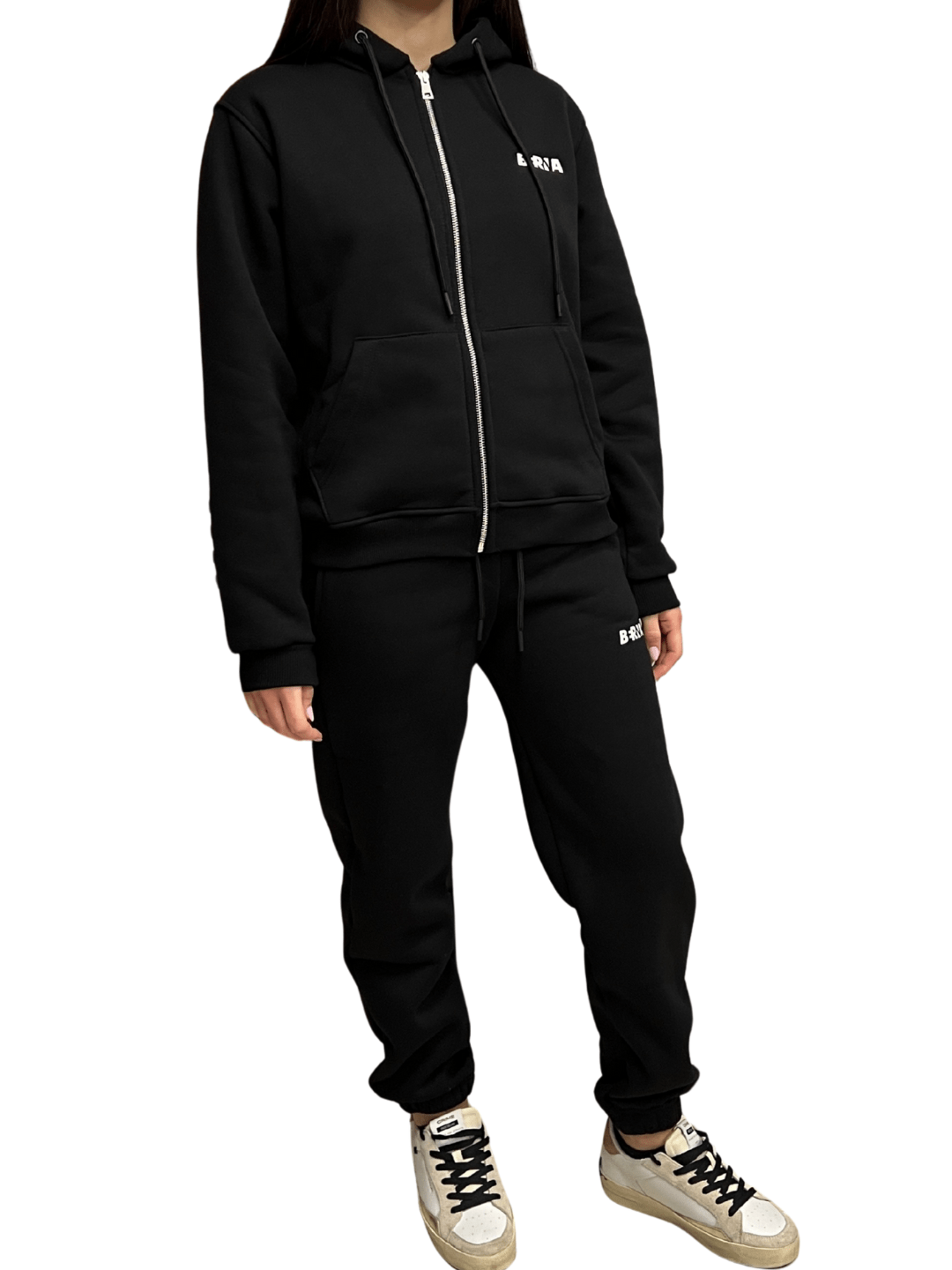 Felpa zip nera donna Berna - Seipuntozerostore