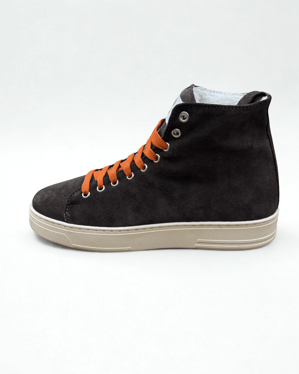 Stivaletto in pelle scamosciata moro V2 Brand - Seipuntozerostore