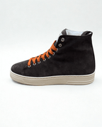 Stivaletto in pelle scamosciata moro V2 Brand - Seipuntozerostore