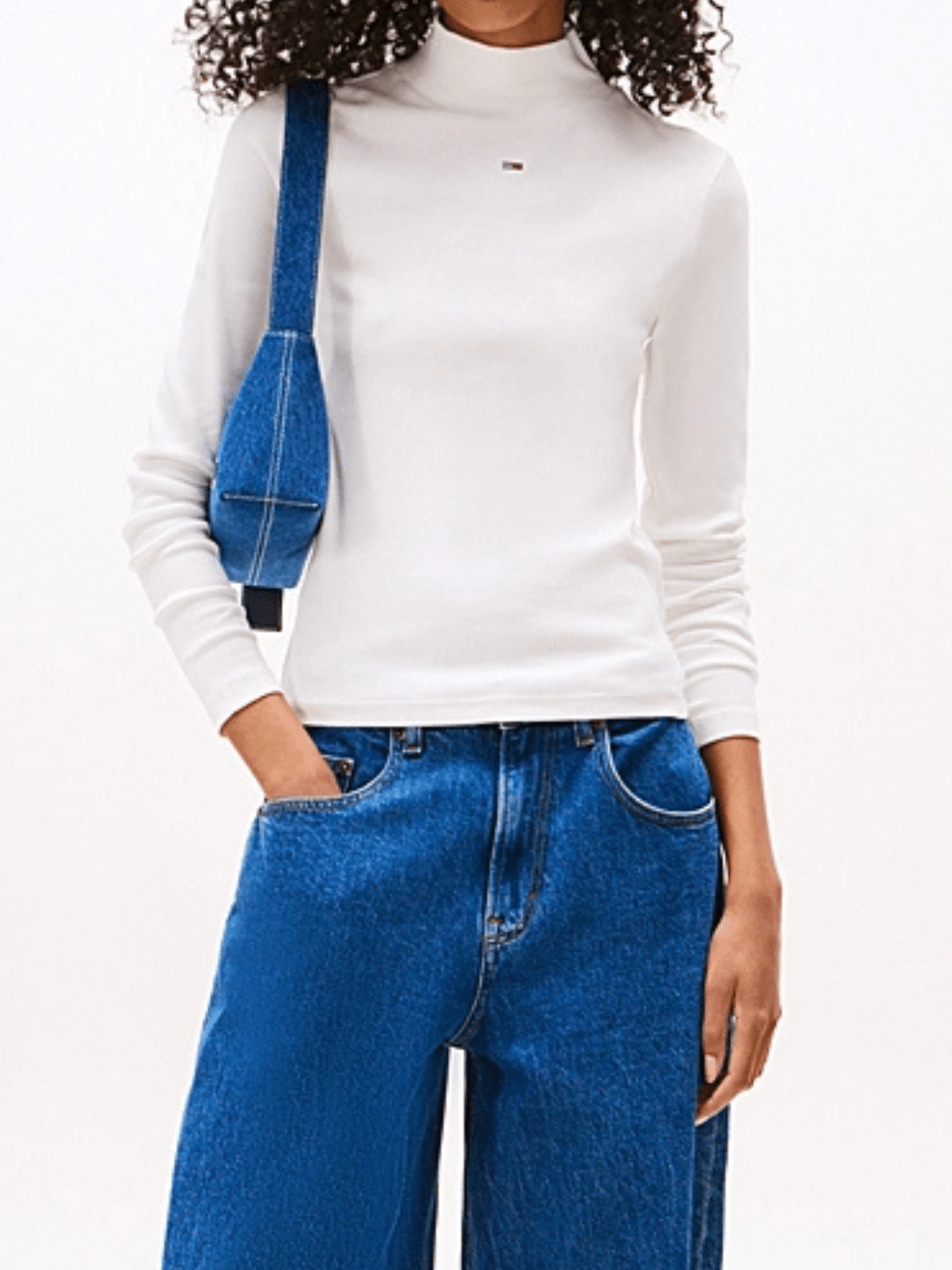 Pullover a lupetto con maniche lunghe bianco Tommy Jeans - Seipuntozerostore