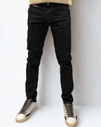 Pantalone nero chino in cotone con salpa in tessuto V2 Brand - Seipuntozerostore