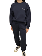 Felpa girocollo logata Sportswear Blu Berna - Seipuntozerostore