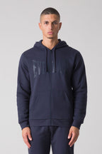 Felpa con Cappuccio full zip Blu Everlast - Seipuntozerostore