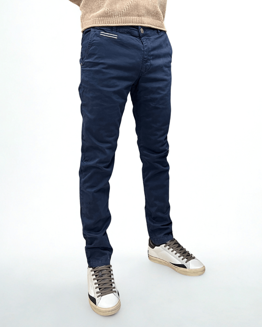 Pantalone chino in cotone con salpa in tessuto V2 Brand - Seipuntozerostore