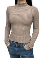 Dolcevita a costine tortora Berna - Seipuntozerostore