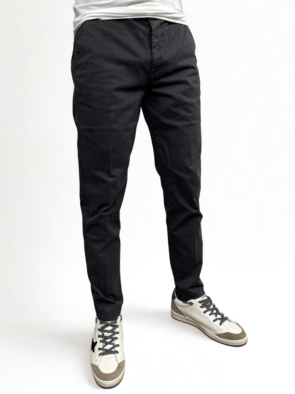 Pantalone slim fit in raso Berna - Seipuntozerostore