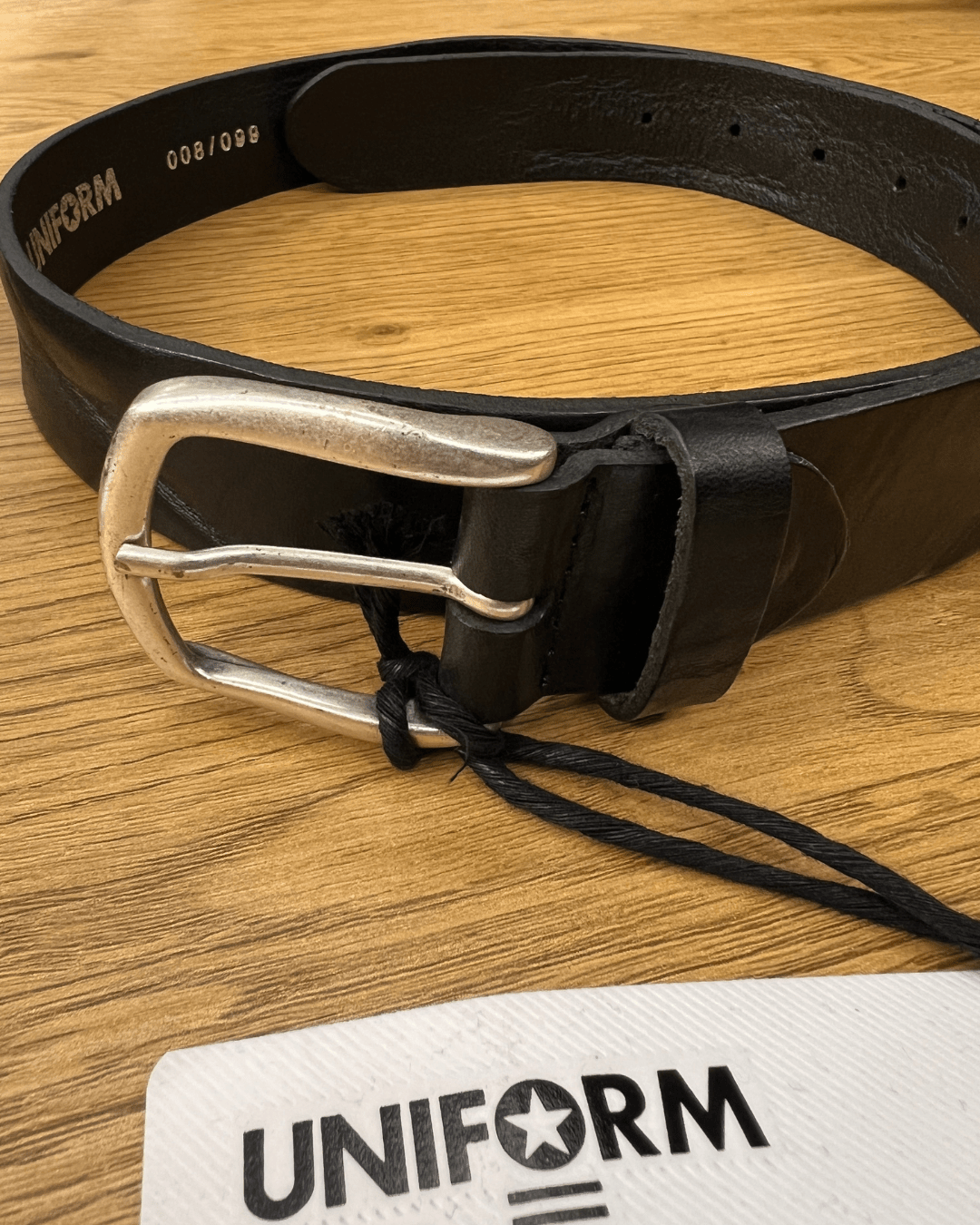 Cintura in vera pelle Nero Uniform - Seipuntozerostore