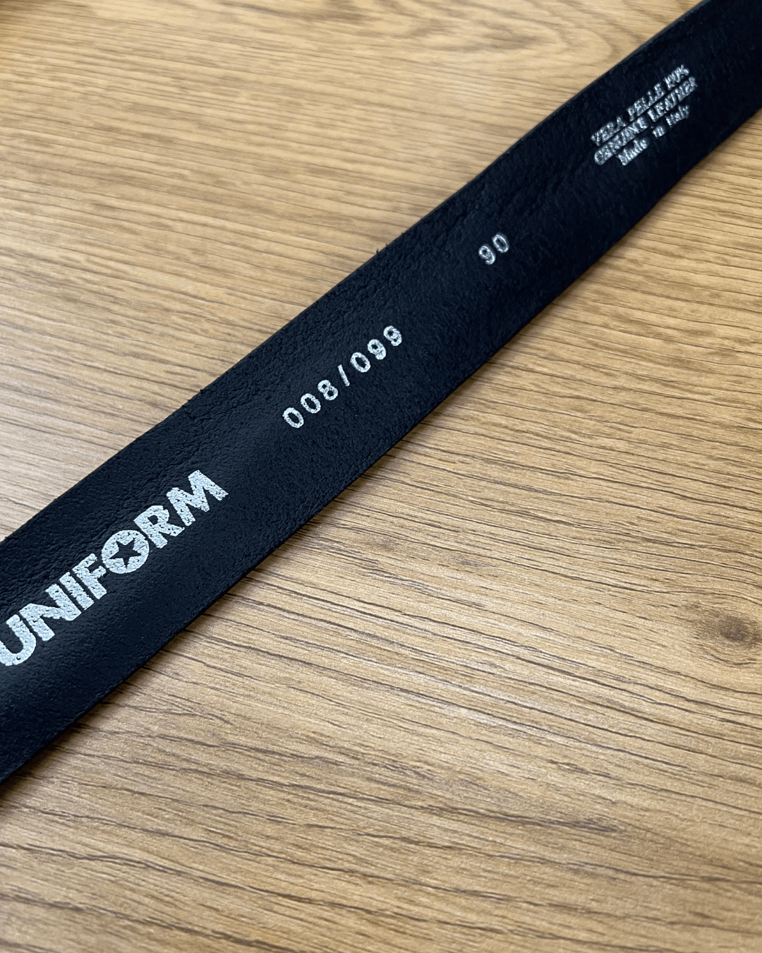 Cintura in vera pelle Nero Uniform - Seipuntozerostore