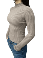 Dolcevita a costine tortora Berna - Seipuntozerostore