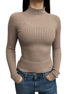 Dolcevita a costine tortora Berna - Seipuntozerostore