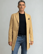Cappotto Monopetto Sartoriale Cammello in lana con pochette e fodera interna in Tessuto V2 - Seipuntozerostore