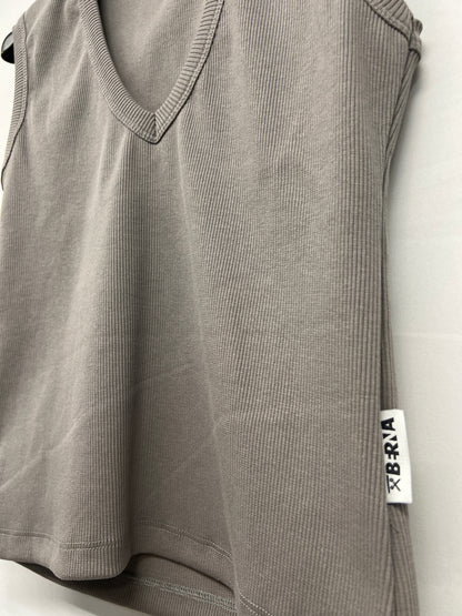 Canotta Donna a Costine grigio piombo in Cotone Berna - Seipuntozerostore