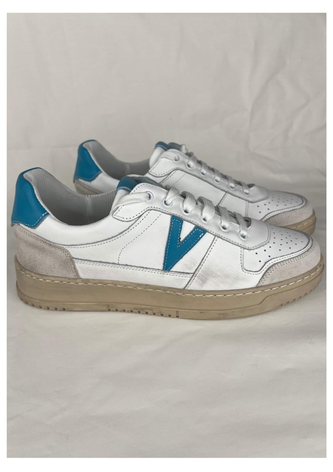 Sneakers College con retro e inserto azzurro V2 - Seipuntozerostore