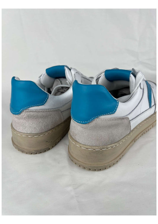 Sneakers College con retro e inserto azzurro V2 - Seipuntozerostore