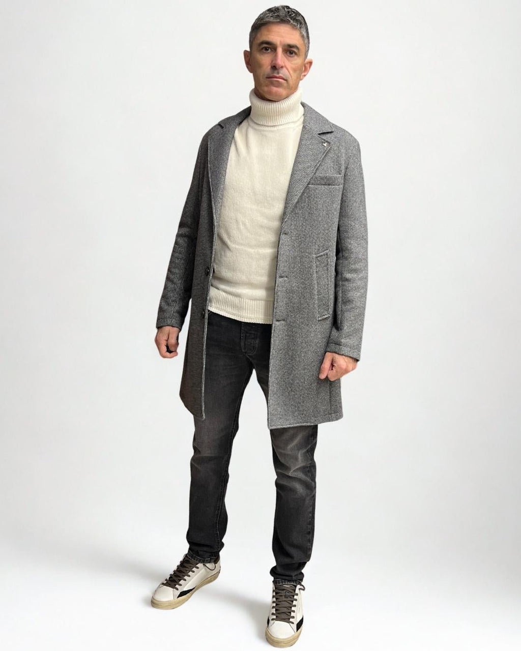 Cappotto monopetto Pied de poule Berna - Seipuntozerostore