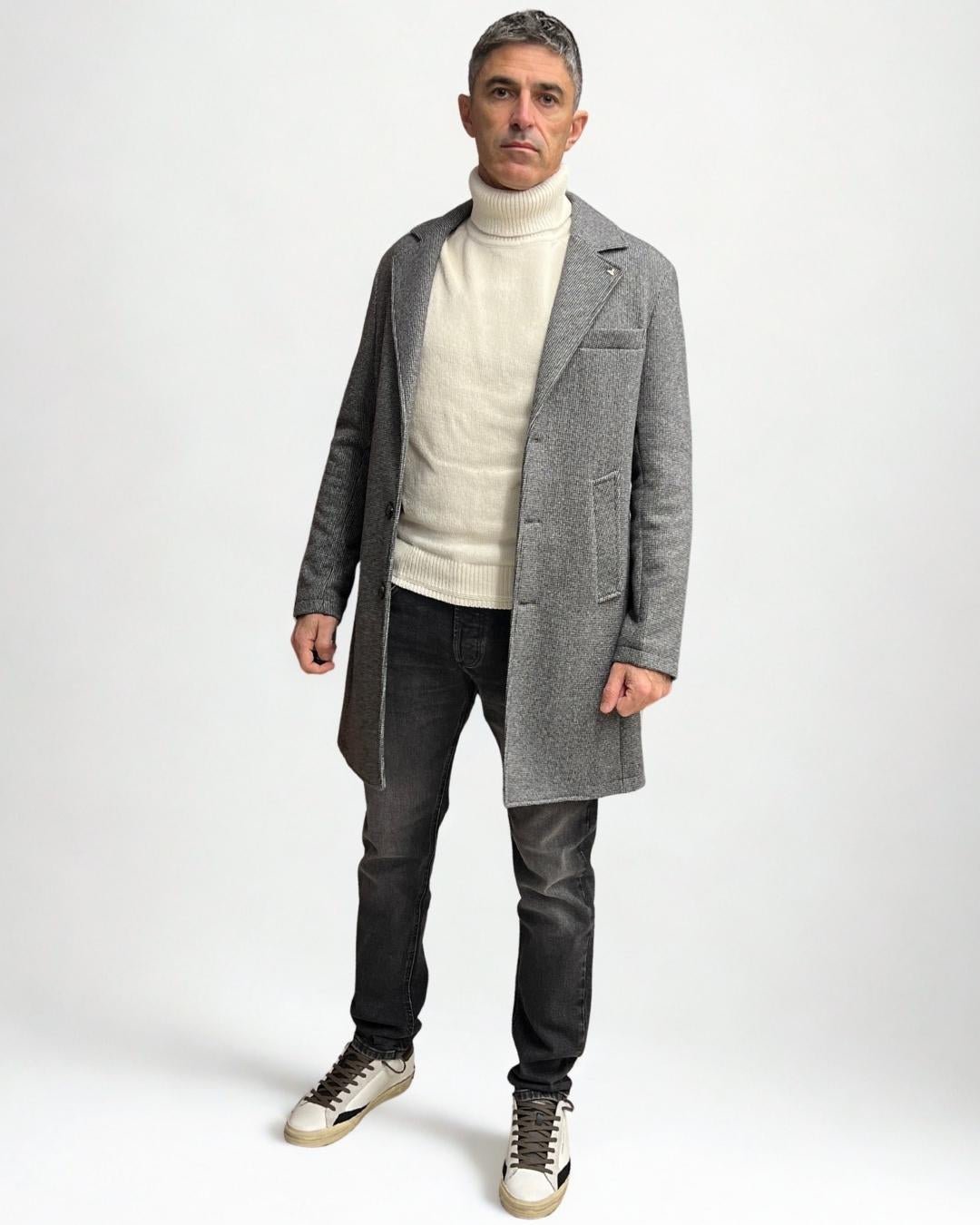 Cappotto monopetto Pied de poule Berna - Seipuntozerostore