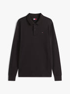 Polo Slim Placket Polo LS EXT Nero Tommy Jeans
