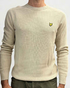 Maglia Grey Taupe Engineered Rib Crew Neck Lyle & Scott - Seipuntozerostore