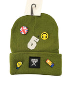 Berretto liscio verde con spille personalizzabile Berna - Seipuntozerostore