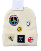 Berretto liscio Panna con spille personalizzabile Berna - Seipuntozerostore