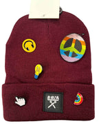 Berretto liscio bordeaux con spille personalizzabile Berna - Seipuntozerostore
